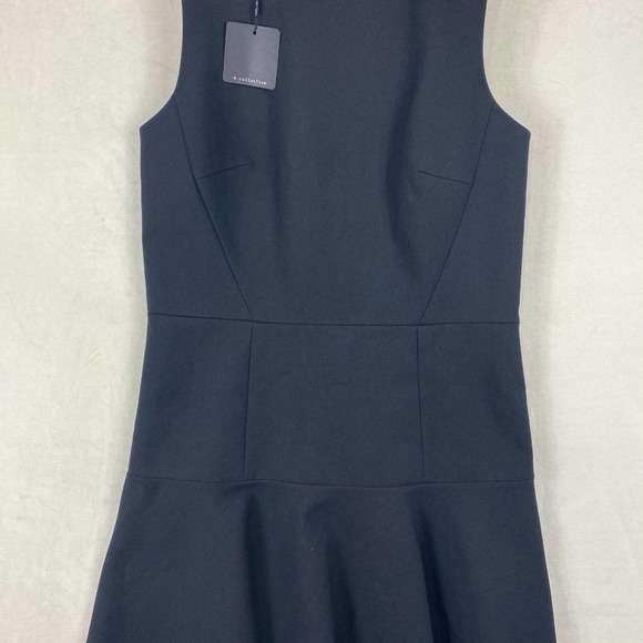 NWT 4. Collective Black Sleeveless Dress with Pleated Hem-6 - Picture 4 of 6